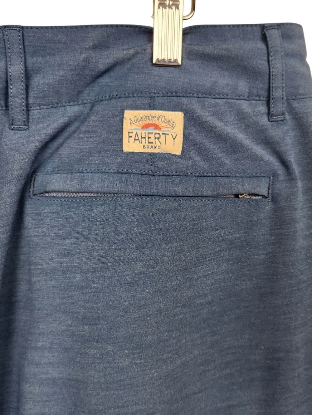 Faherty All Day Shorts Blue Midnight Golf MSC0013 Quick Drying Mens Size 35